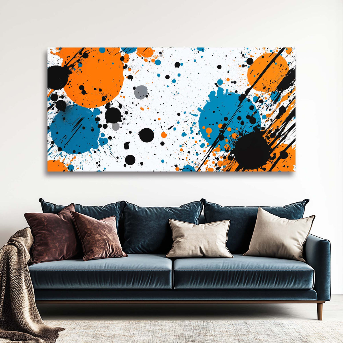 White Abstract Abstract Wall Art for Living Room Canvas Painting Prints Artwork Family Bedroom Office Decor