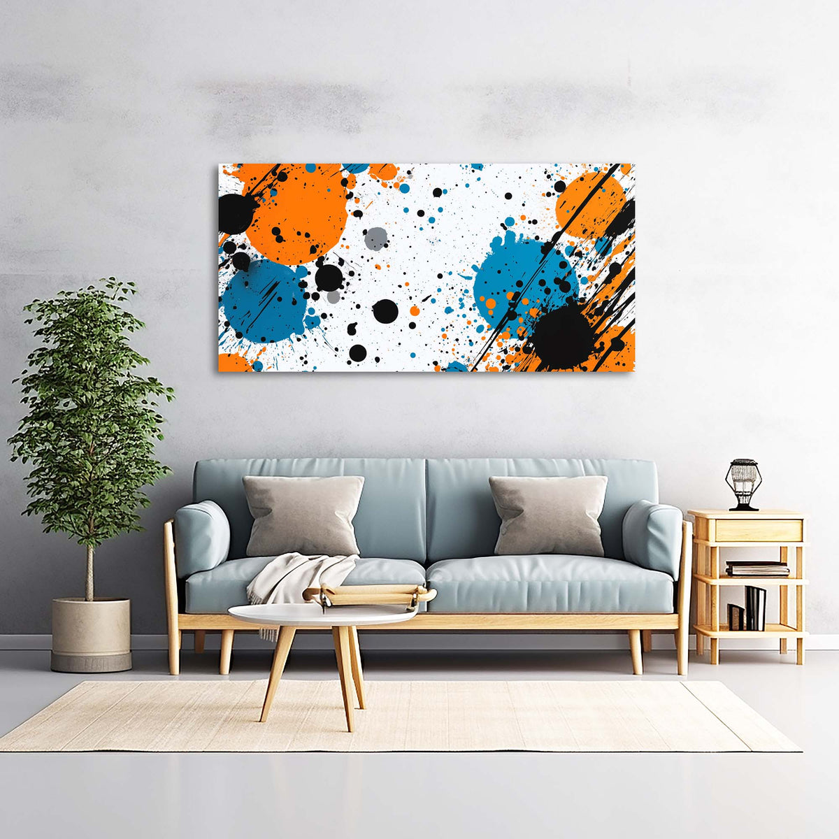White Abstract Abstract Wall Art for Living Room Canvas Painting Prints Artwork Family Bedroom Office Decor