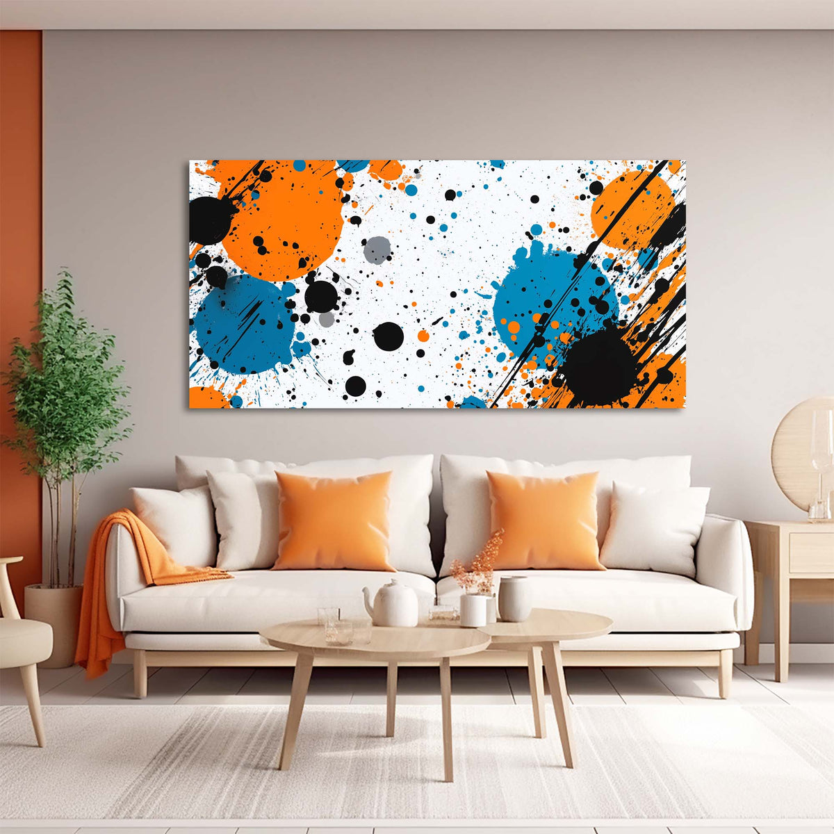 White Abstract Abstract Wall Art for Living Room Canvas Painting Prints Artwork Family Bedroom Office Decor