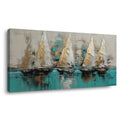 Blue Nautical Abstract Wall Art Modern Canvas Painting Prints Artwork Office Hallway Bedroom Living Room Decor
