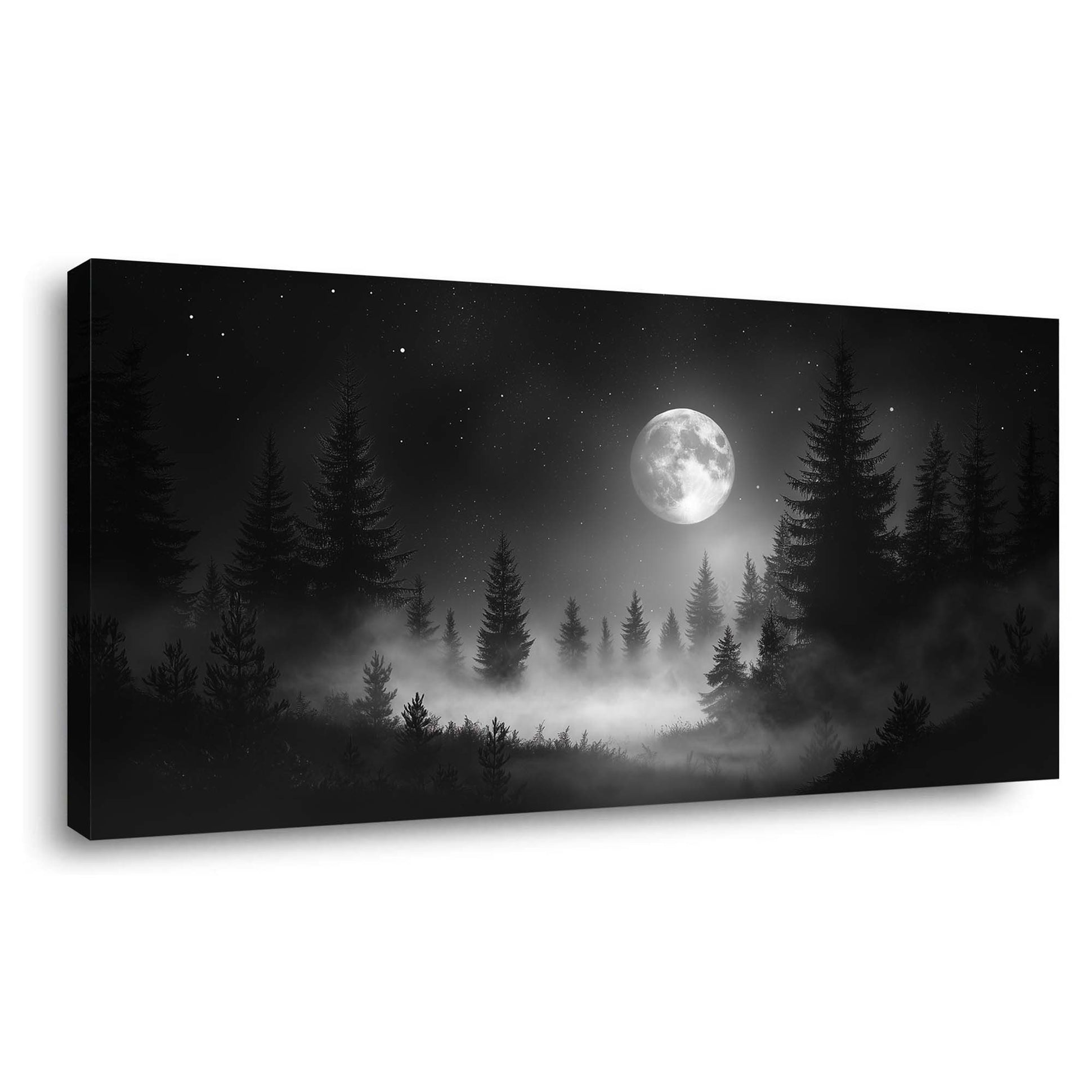 Navy Blue Black and White Nature Canvas Wall Art for Living Room Prints Artwork Bedroom Office Decor