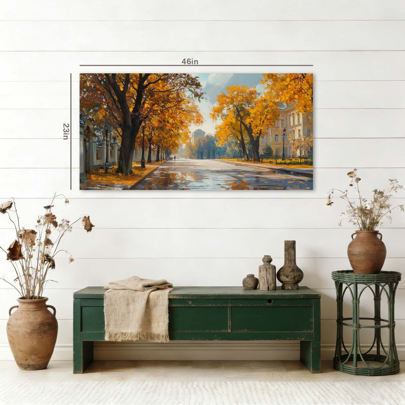 Navy Blue Nature Wall Art for Living Room Canvas Painting Prints Art Deco Artwork Office Bedroom Decor