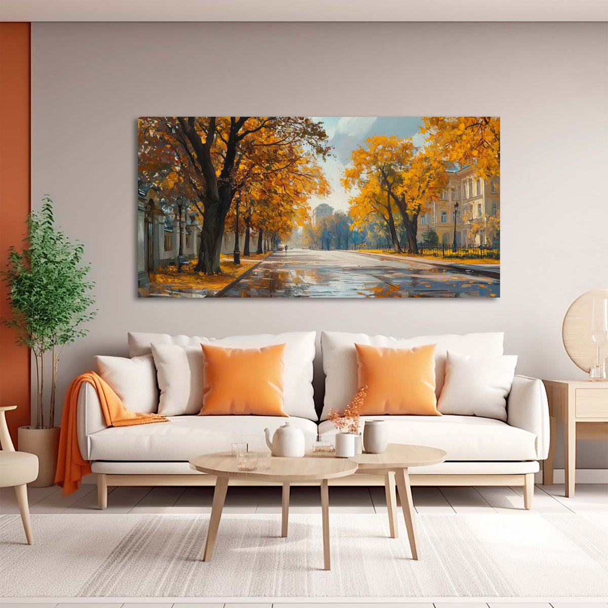 Navy Blue Nature Wall Art for Living Room Canvas Painting Prints Art Deco Artwork Office Bedroom Decor