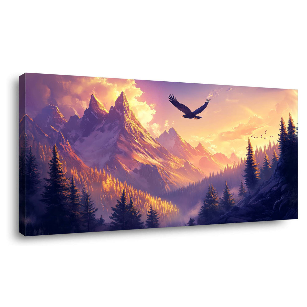 Navy Blue Fantasy Nature Wall Art Canvas Painting Prints Artwor Office Bedroom Living Room Decor