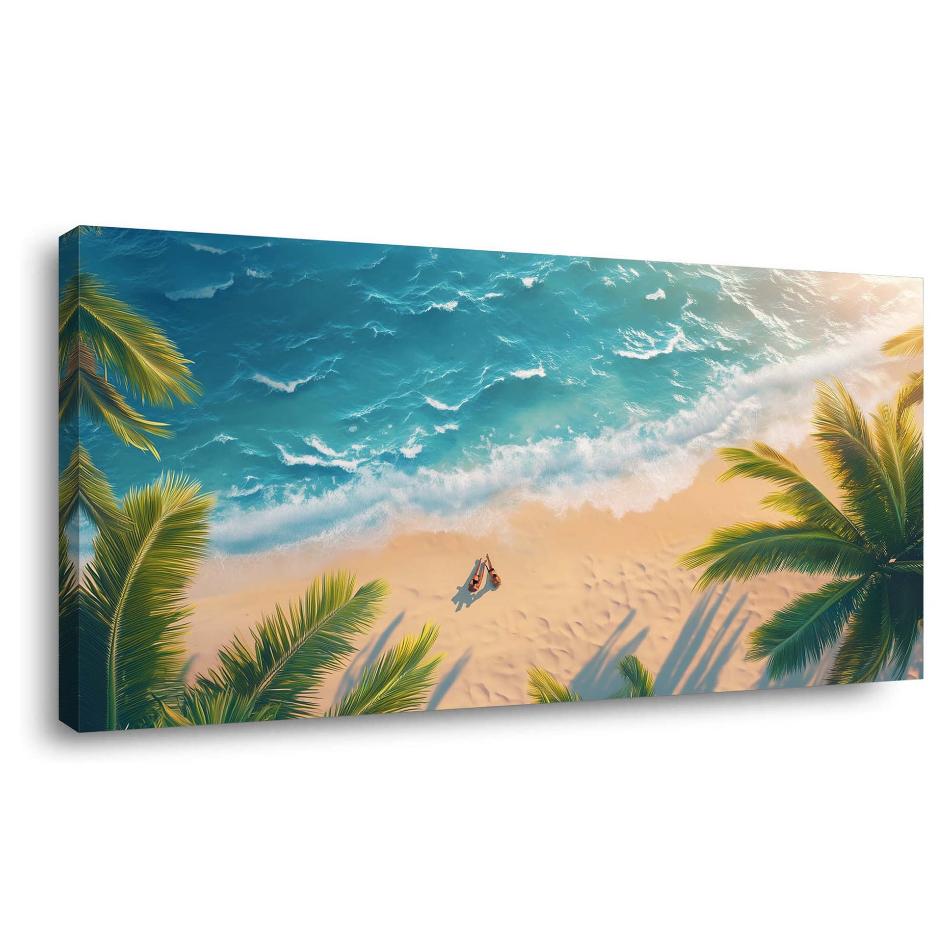 Blue Tropical Nature Canvas Wall Art for Living Room Prints Artwork Bedroom Office Decor