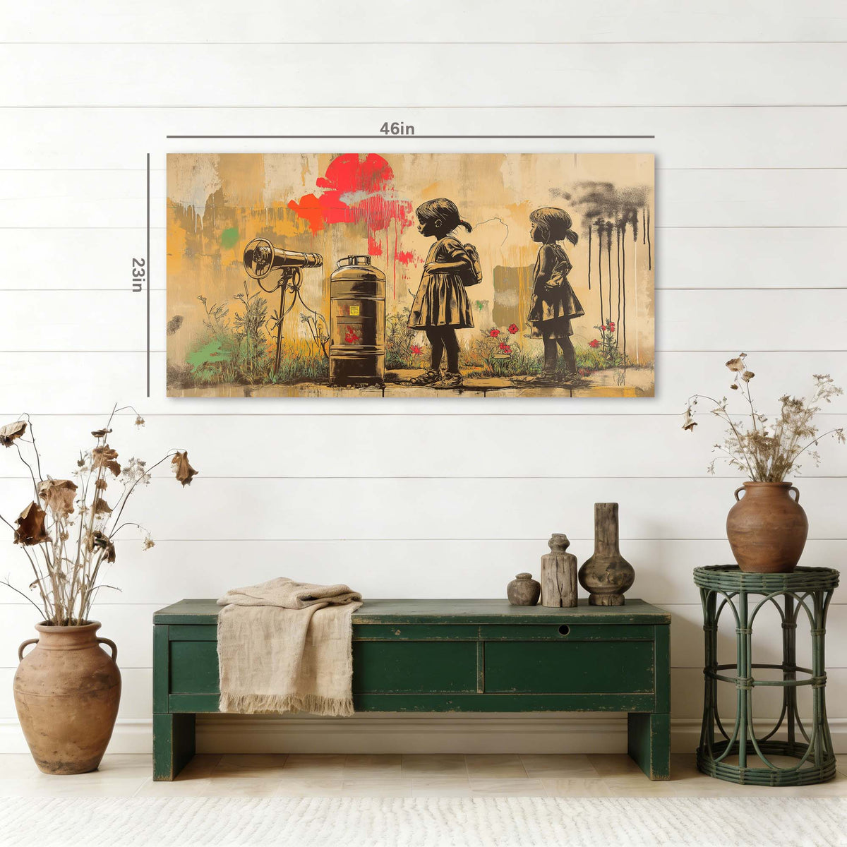 Khaki Urban Floral Wall Art Art Deco Painting Prints Canvas Artwork Living Room Family Bedroom Office Decor