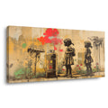 Khaki Urban Floral Wall Art Art Deco Painting Prints Canvas Artwork Living Room Family Bedroom Office Decor