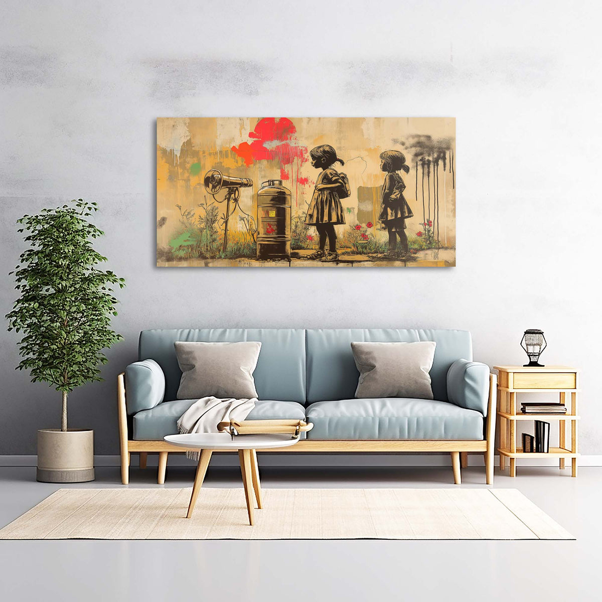Khaki Urban Floral Wall Art Art Deco Painting Prints Canvas Artwork Living Room Family Bedroom Office Decor