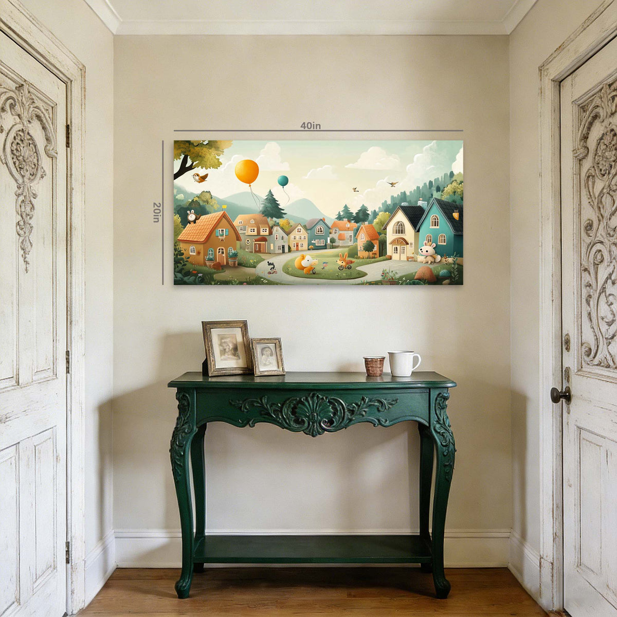 Green Fantasy Fairytale Wall Art Art Deco Painting Prints Canvas Artwork Living Room Family Bedroom Office Decor