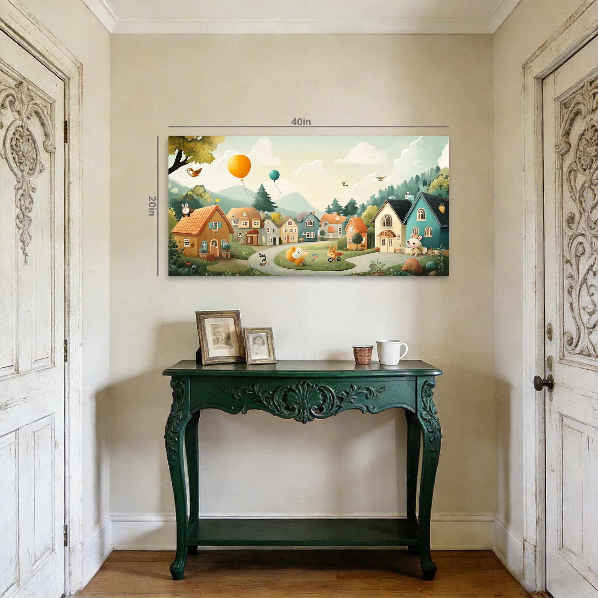 Green Fantasy Fairytale Wall Art Art Deco Painting Prints Canvas Artwork Living Room Family Bedroom Office Decor