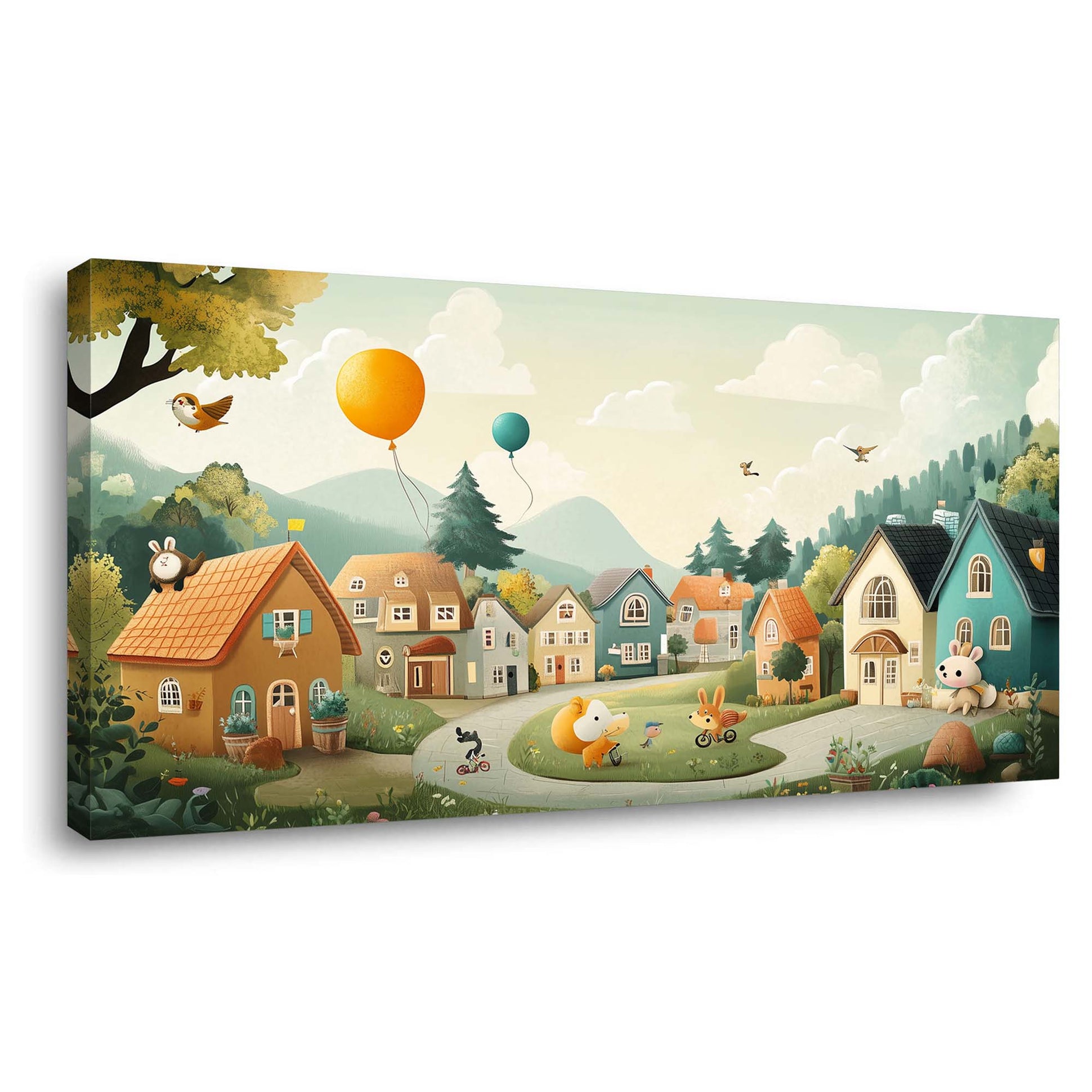 Green Fantasy Fairytale Wall Art Art Deco Painting Prints Canvas Artwork Living Room Family Bedroom Office Decor