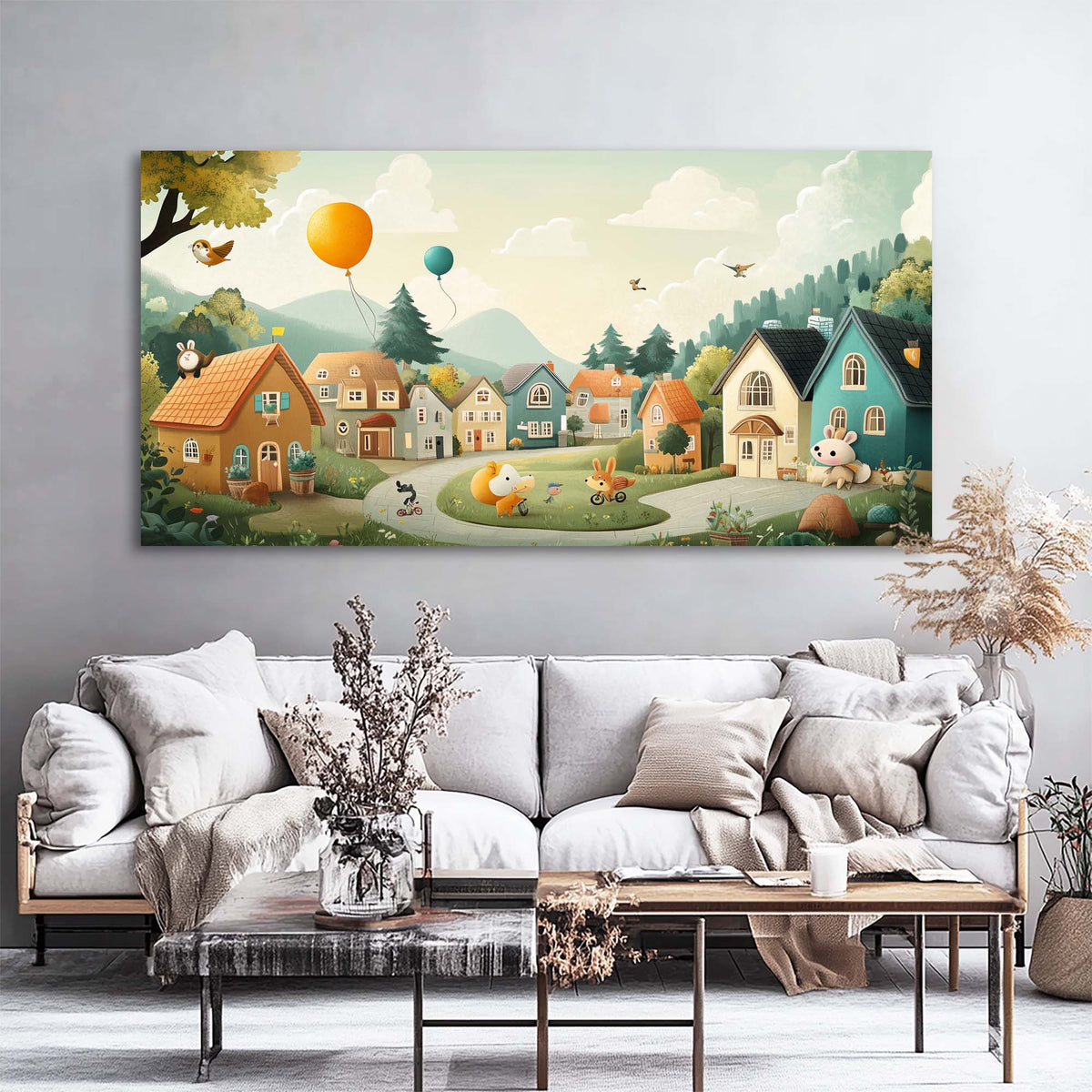 Green Fantasy Fairytale Wall Art Art Deco Painting Prints Canvas Artwork Living Room Family Bedroom Office Decor
