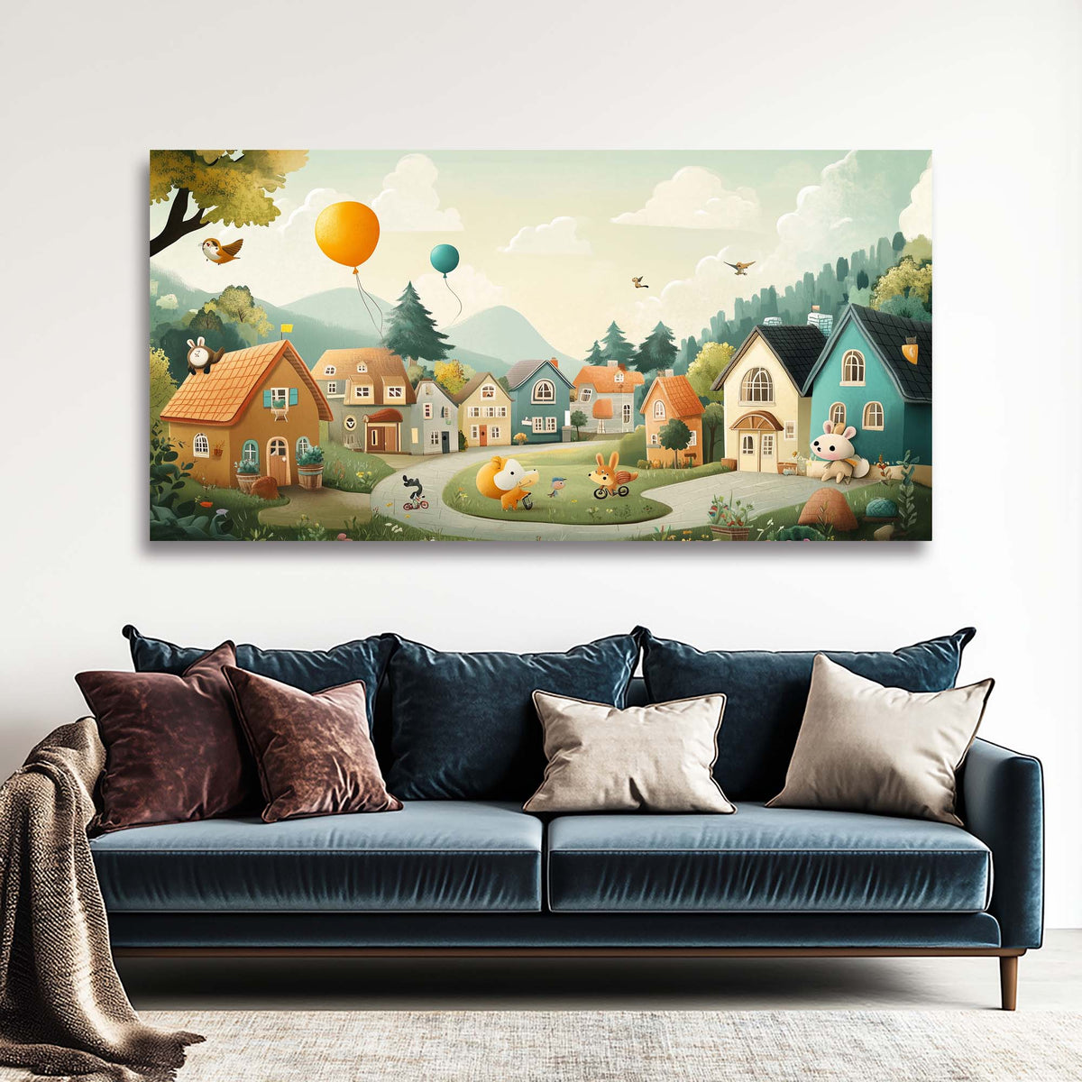 Green Fantasy Fairytale Wall Art Art Deco Painting Prints Canvas Artwork Living Room Family Bedroom Office Decor