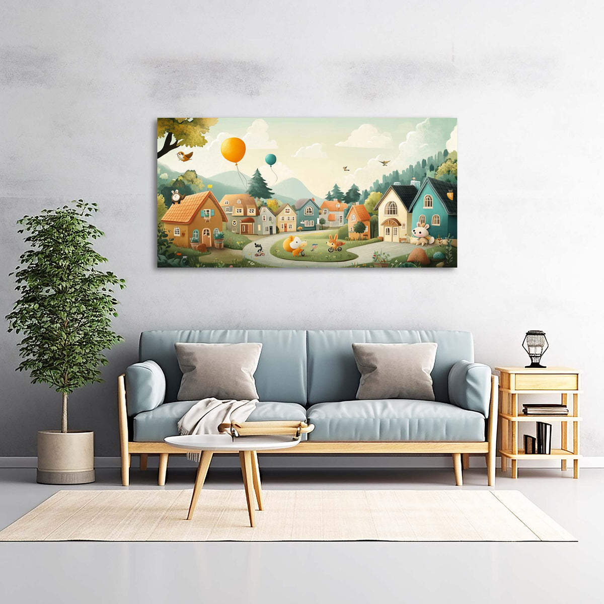 Green Fantasy Fairytale Wall Art Art Deco Painting Prints Canvas Artwork Living Room Family Bedroom Office Decor