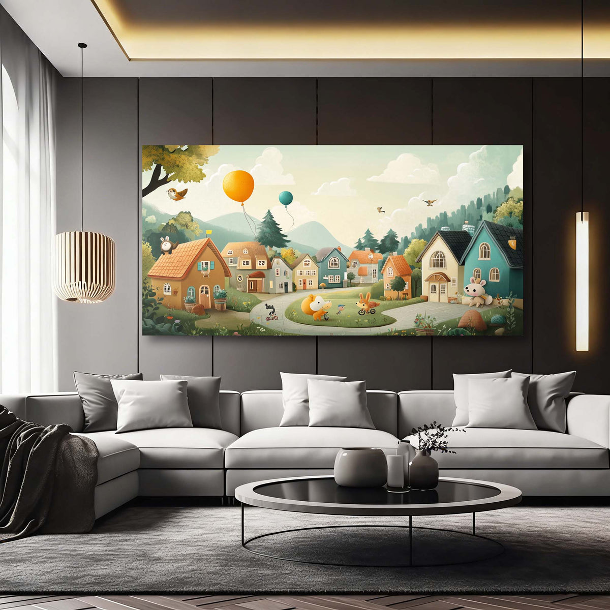 Green Fantasy Fairytale Wall Art Art Deco Painting Prints Canvas Artwork Living Room Family Bedroom Office Decor