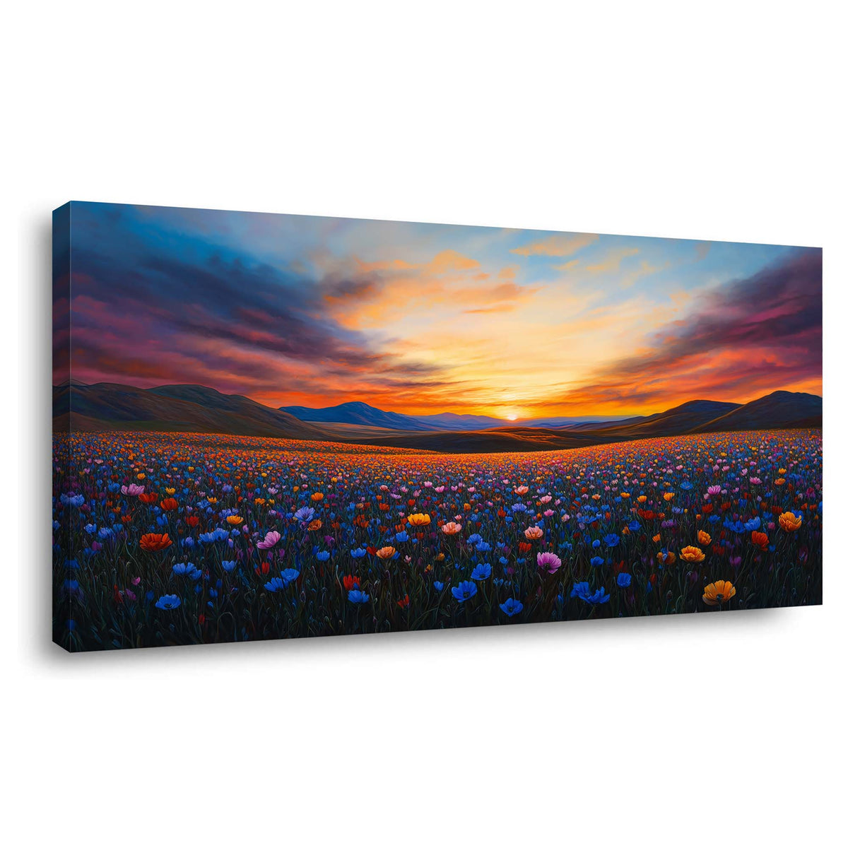 Pink Pretty Floral Canvas Wall Art for Living Room Prints Artwork Bedroom Office Decor