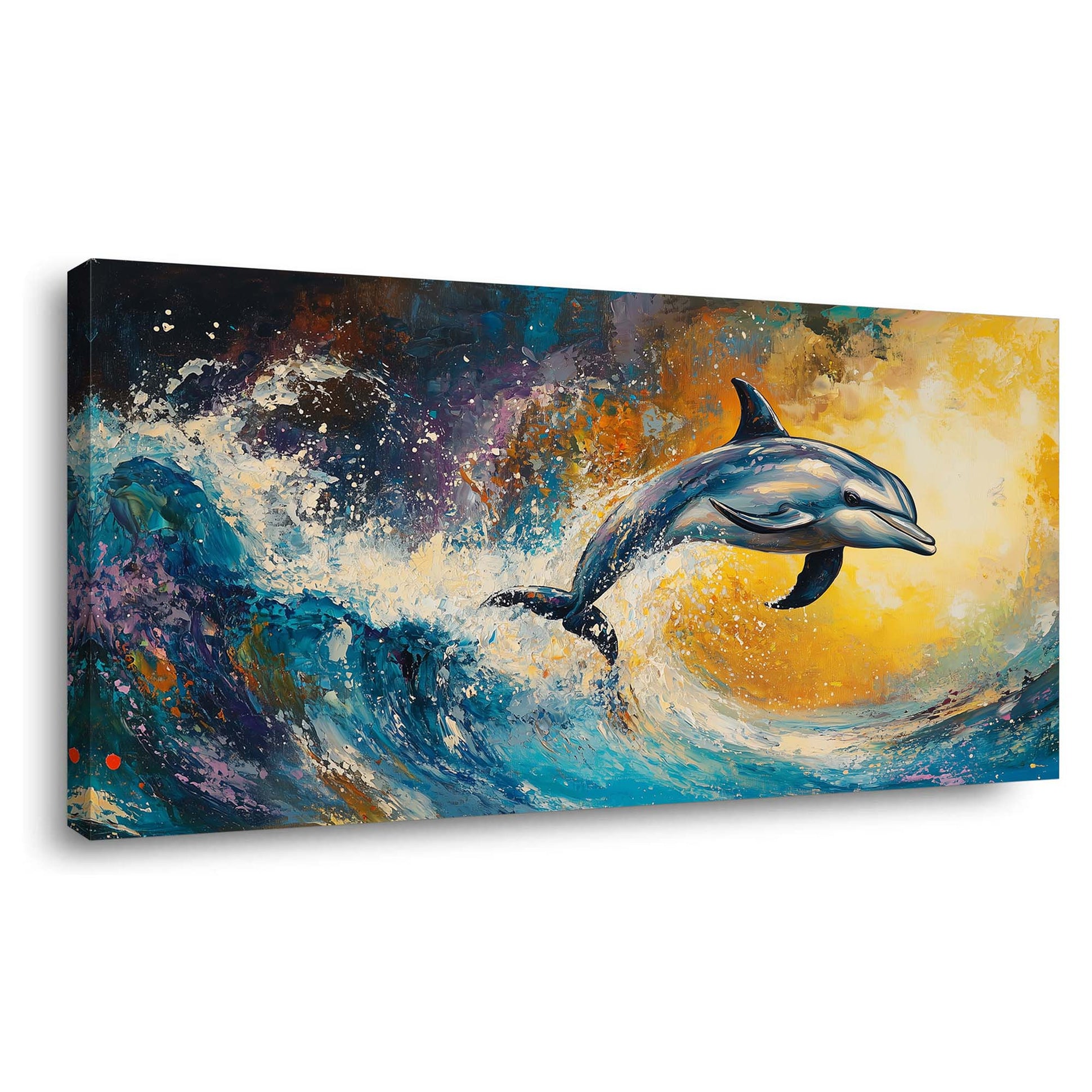 Navy Blue Animals Wall Art for Living Room Canvas Painting Prints Art Deco Artwork Office Bedroom Decor