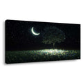 Navy Blue Fantasy Nature Canvas Wall Art for Living Room Prints Artwork Bedroom Office Decor