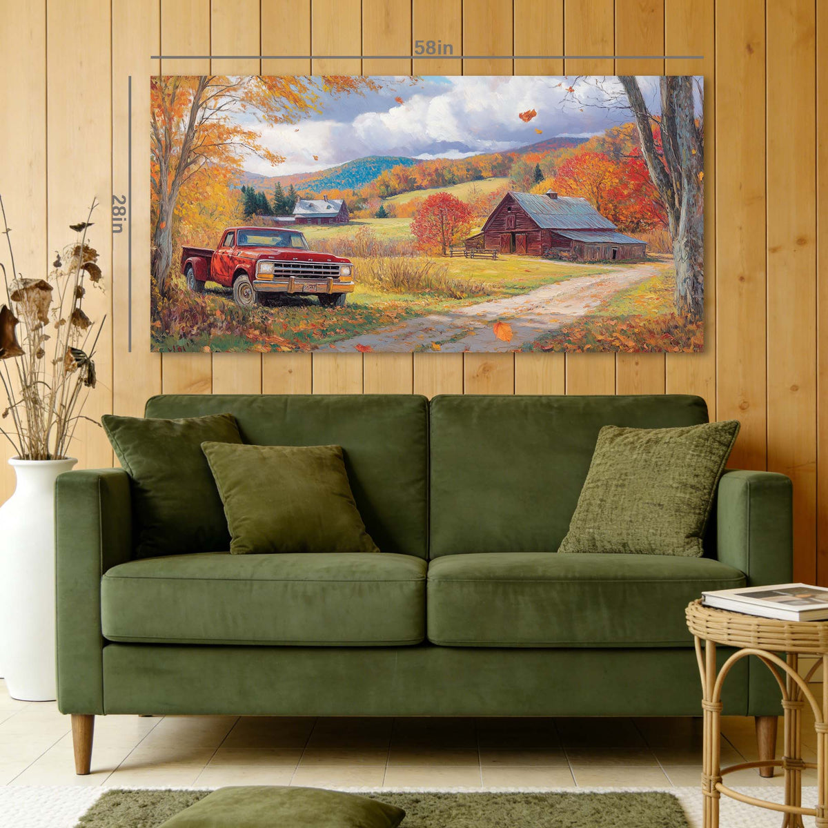 Khaki Rustic Nature Wall Art Canvas Painting Prints Artwor Office Bedroom Living Room Decor