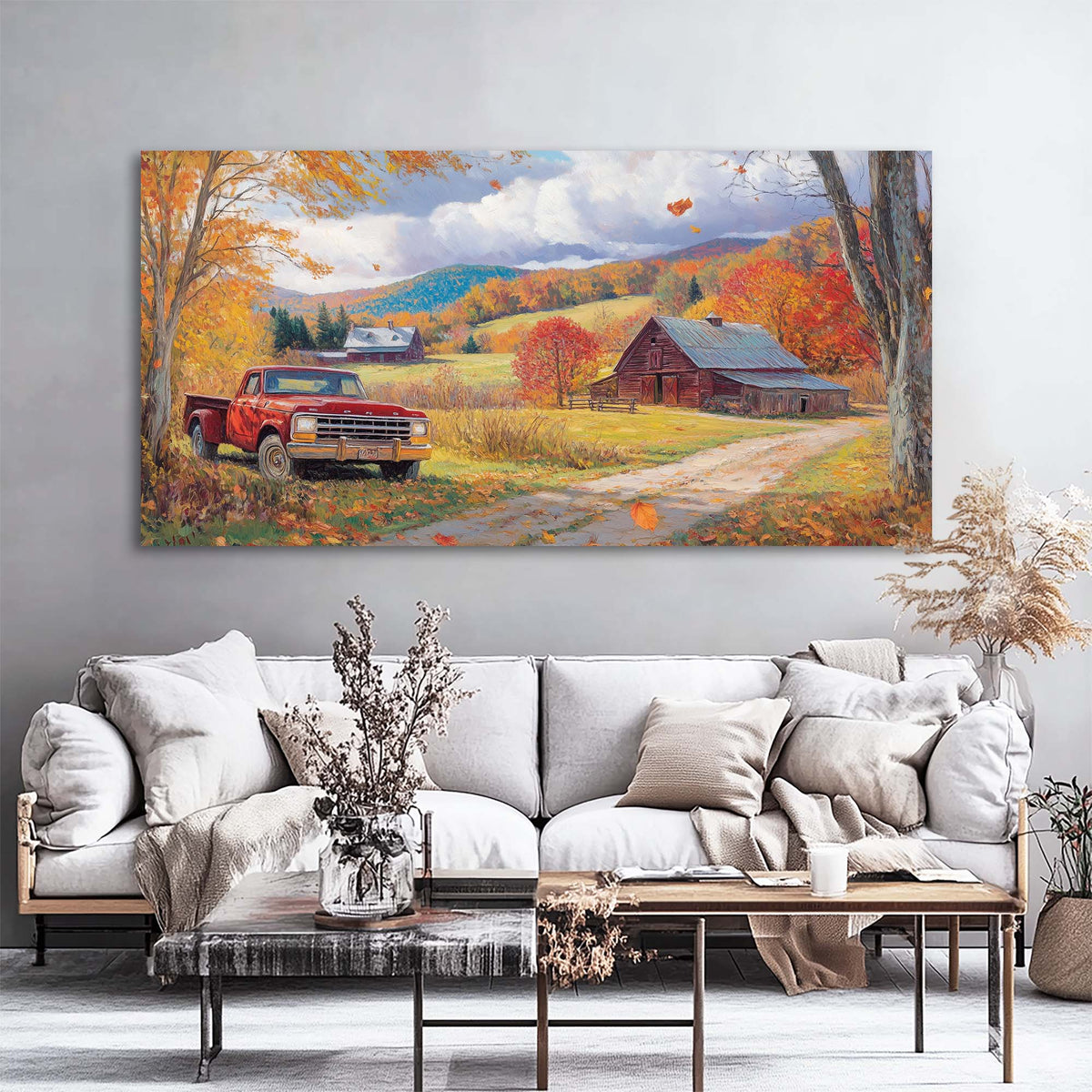 Khaki Rustic Nature Wall Art Canvas Painting Prints Artwor Office Bedroom Living Room Decor