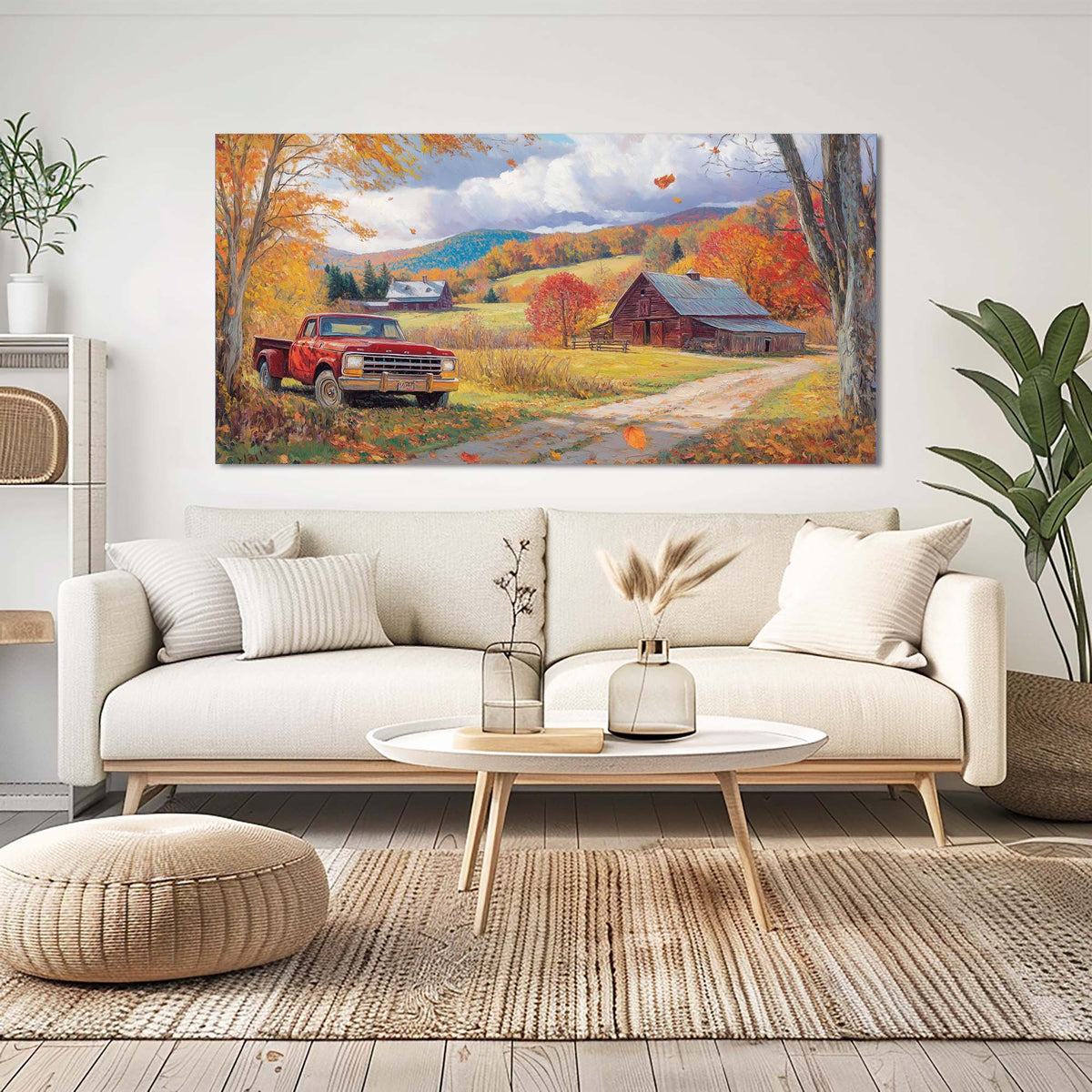 Khaki Rustic Nature Wall Art Canvas Painting Prints Artwor Office Bedroom Living Room Decor