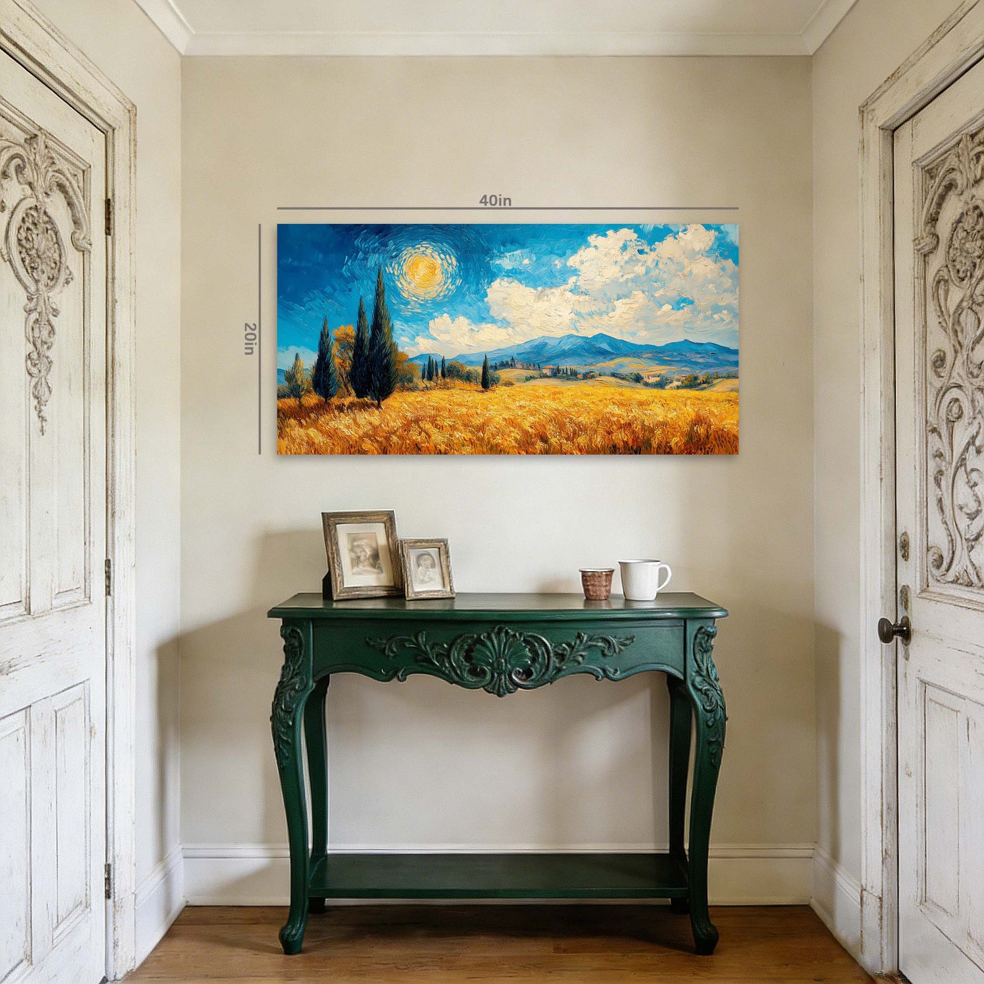Khaki Country Nature Wall Art Modern Canvas Painting Prints Artwork Office Hallway Bedroom Living Room Decor