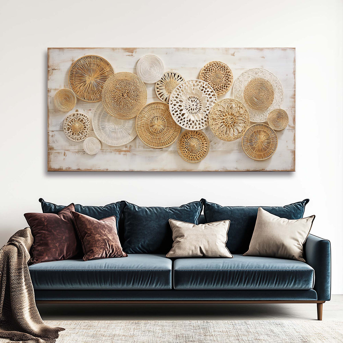 Beige Rustic Nature Wall Art Art Deco Painting Prints Canvas Artwork Living Room Family Bedroom Office Decor