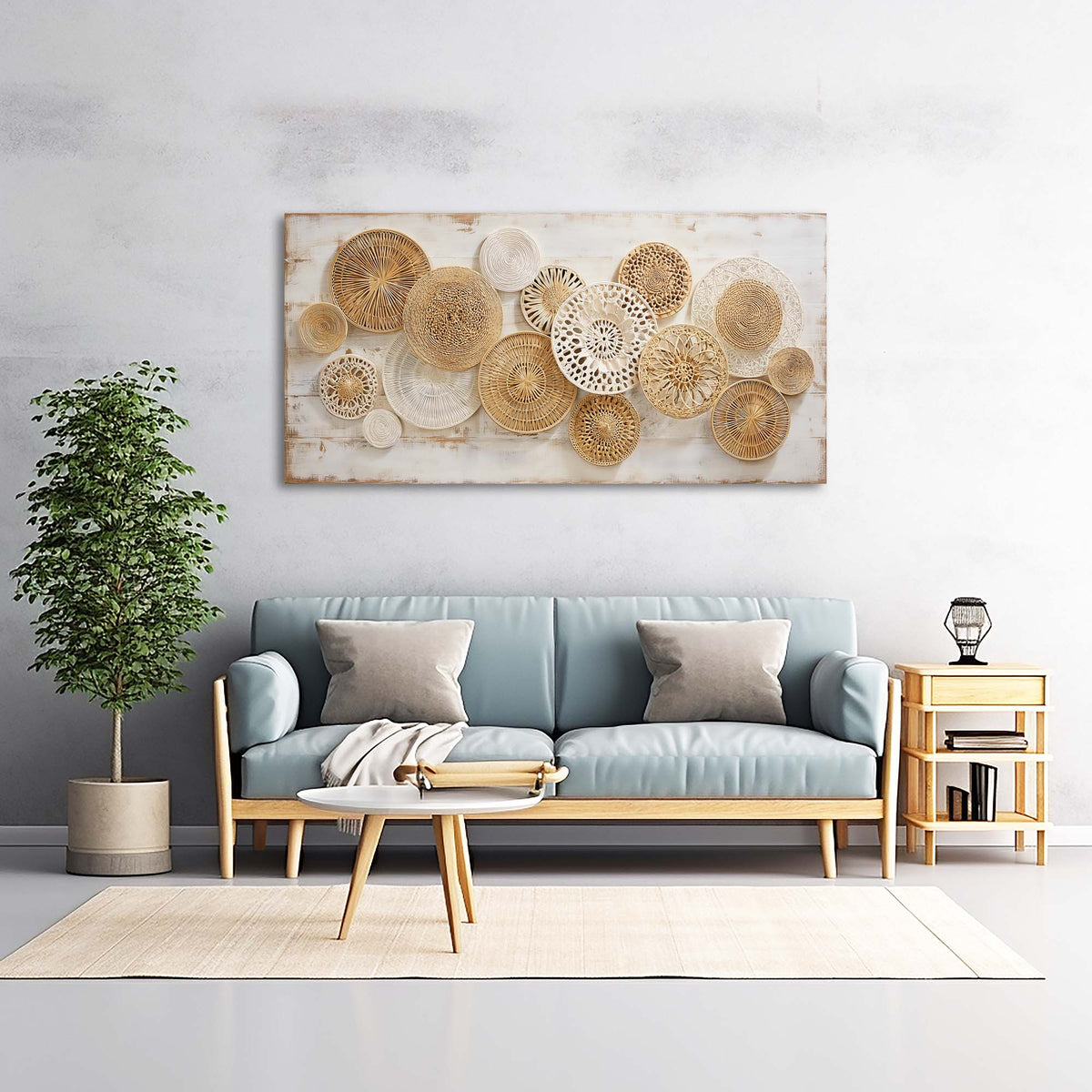 Beige Rustic Nature Wall Art Art Deco Painting Prints Canvas Artwork Living Room Family Bedroom Office Decor