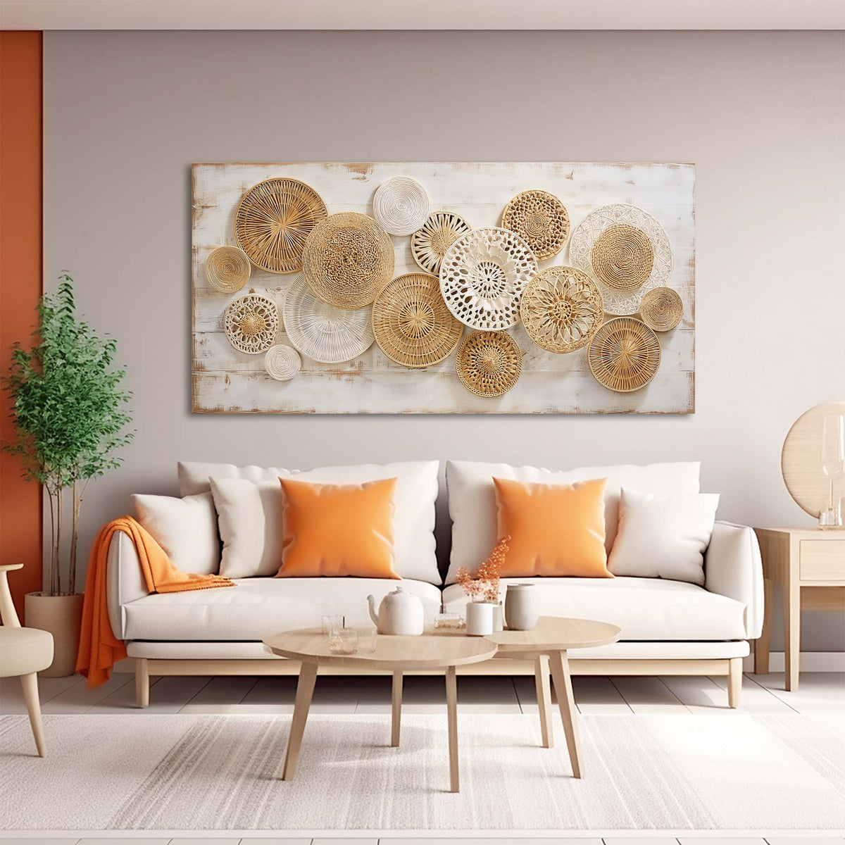 Beige Rustic Nature Wall Art Art Deco Painting Prints Canvas Artwork Living Room Family Bedroom Office Decor