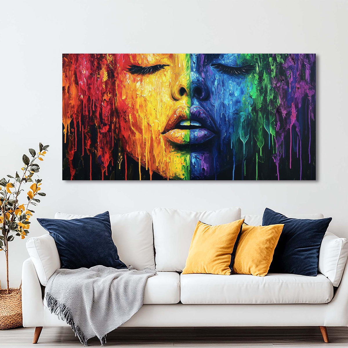Navy Blue Abstract Abstract Canvas Wall Art for Living Room Prints Artwork Bedroom Office Decor
