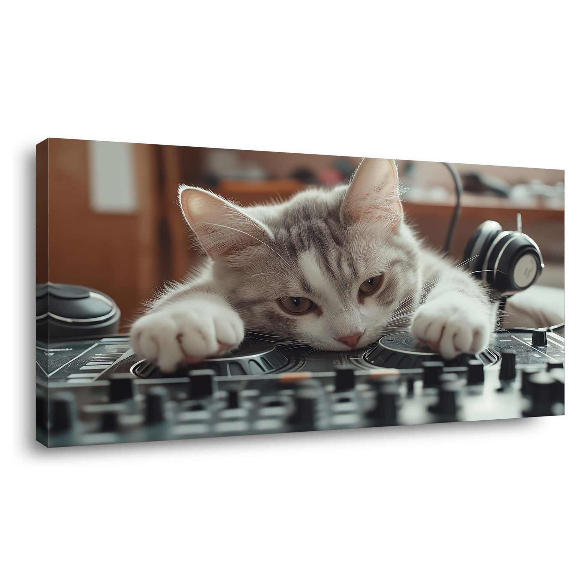 White Jazzy Animals Canvas Wall Art for Living Room Prints Artwork Bedroom Office Decor
