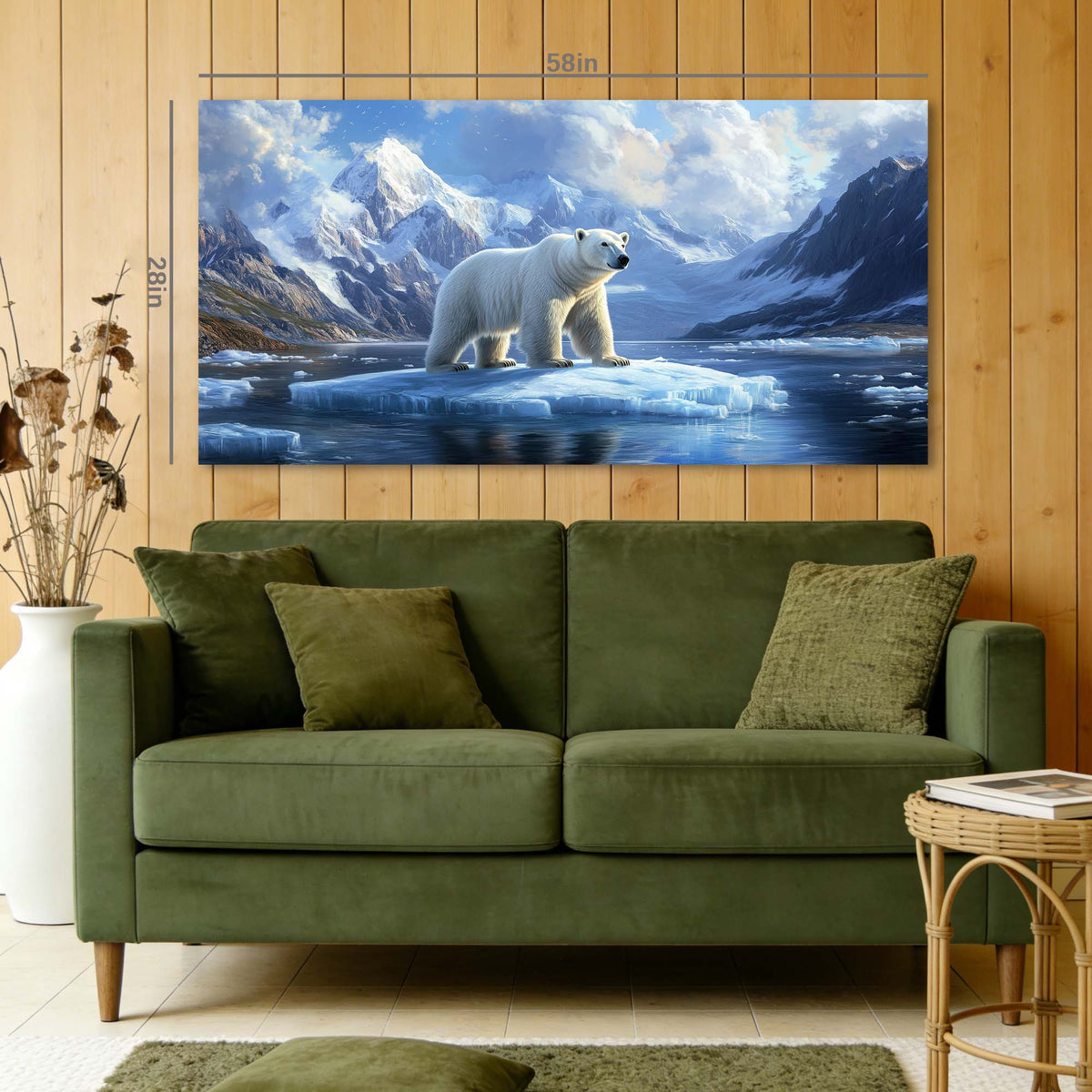 Khaki Animals Wall Art for Living Room Canvas Painting Prints Art Deco Artwork Office Bedroom Decor