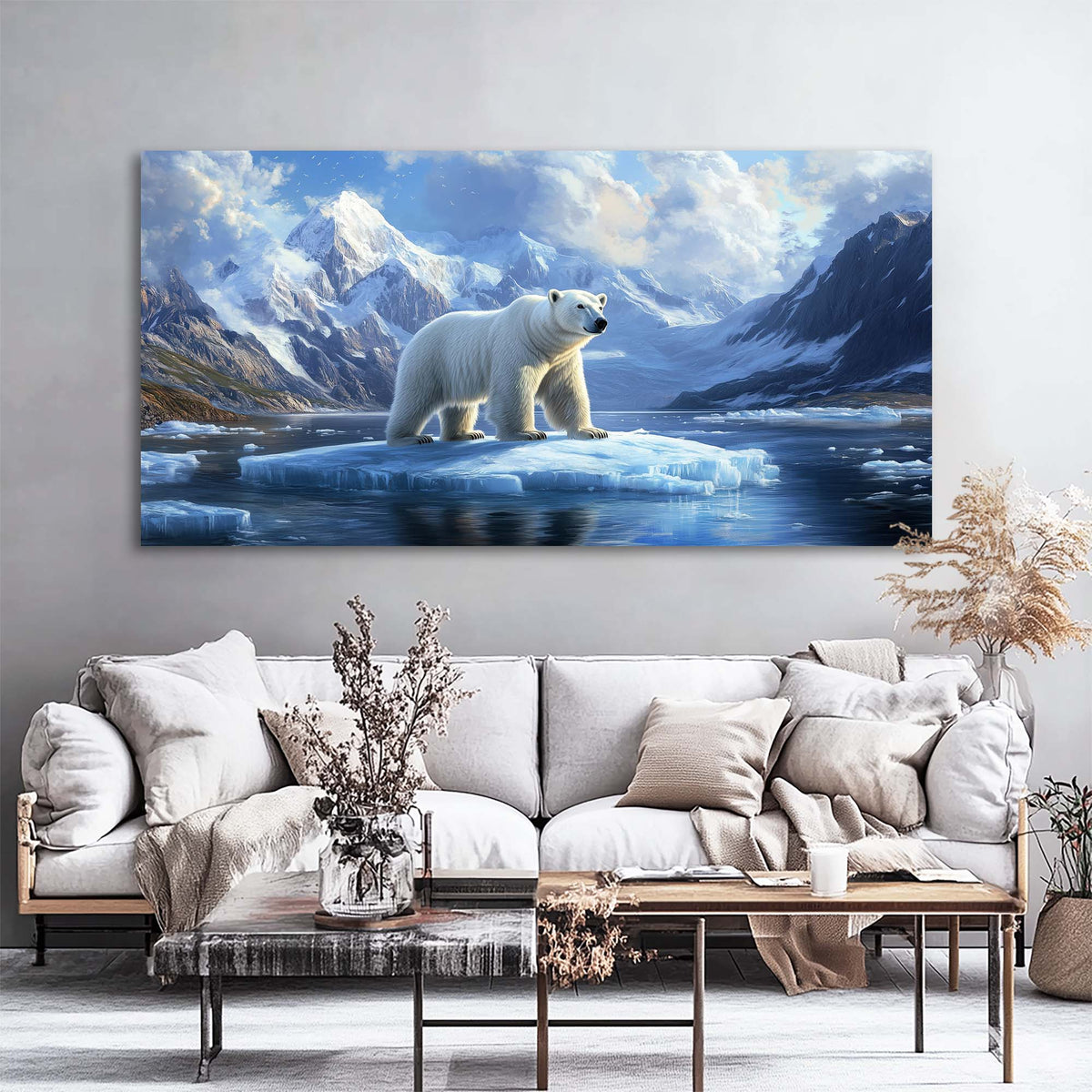 Khaki Animals Wall Art for Living Room Canvas Painting Prints Art Deco Artwork Office Bedroom Decor