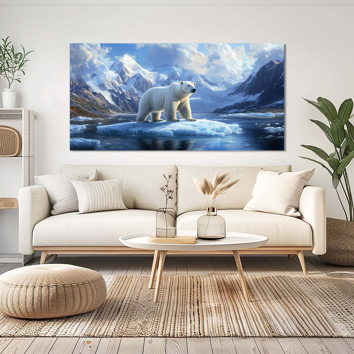 Khaki Animals Wall Art for Living Room Canvas Painting Prints Art Deco Artwork Office Bedroom Decor