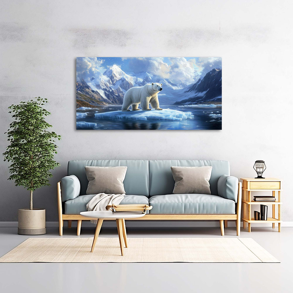 Khaki Animals Wall Art for Living Room Canvas Painting Prints Art Deco Artwork Office Bedroom Decor