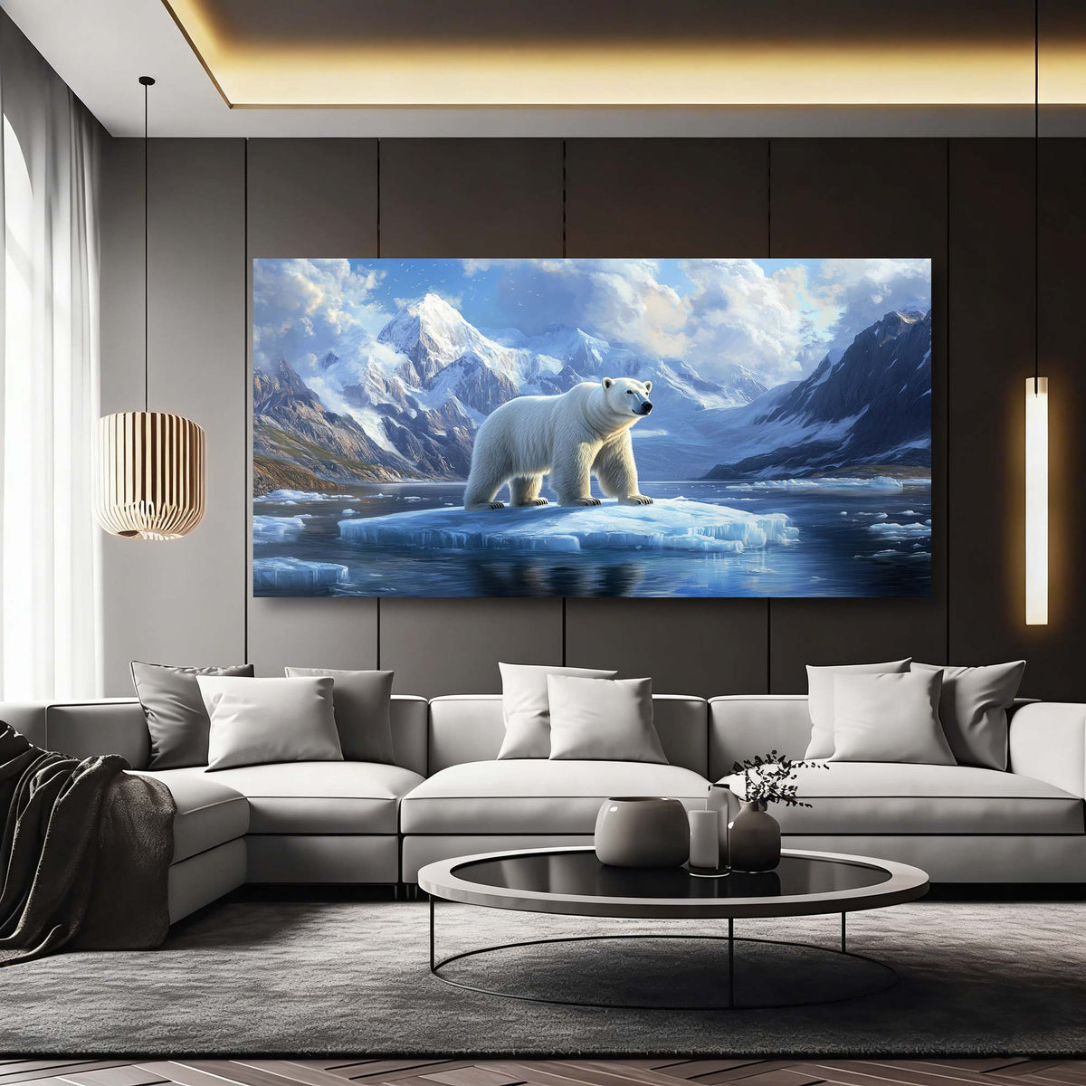 Khaki Animals Wall Art for Living Room Canvas Painting Prints Art Deco Artwork Office Bedroom Decor