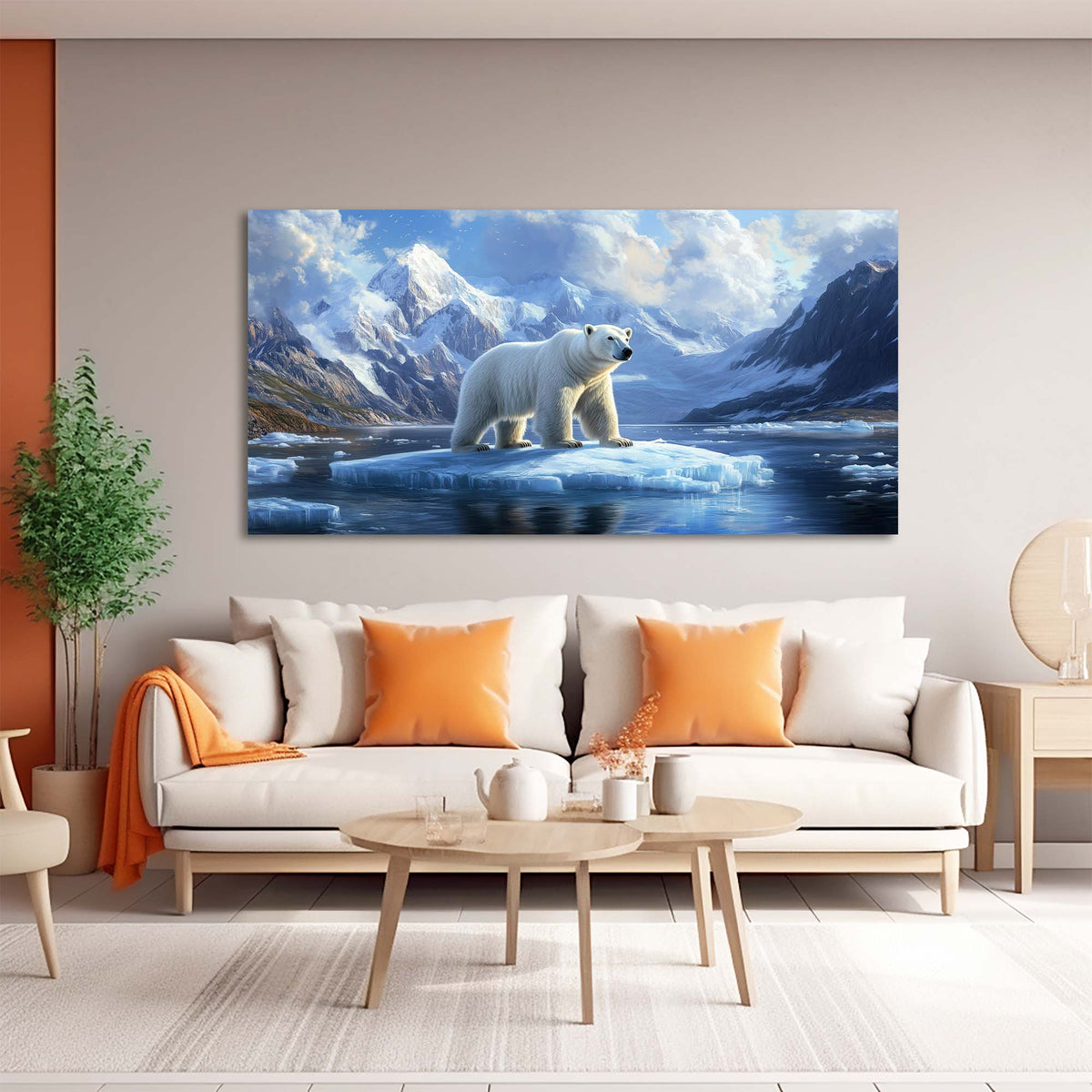 Khaki Animals Wall Art for Living Room Canvas Painting Prints Art Deco Artwork Office Bedroom Decor