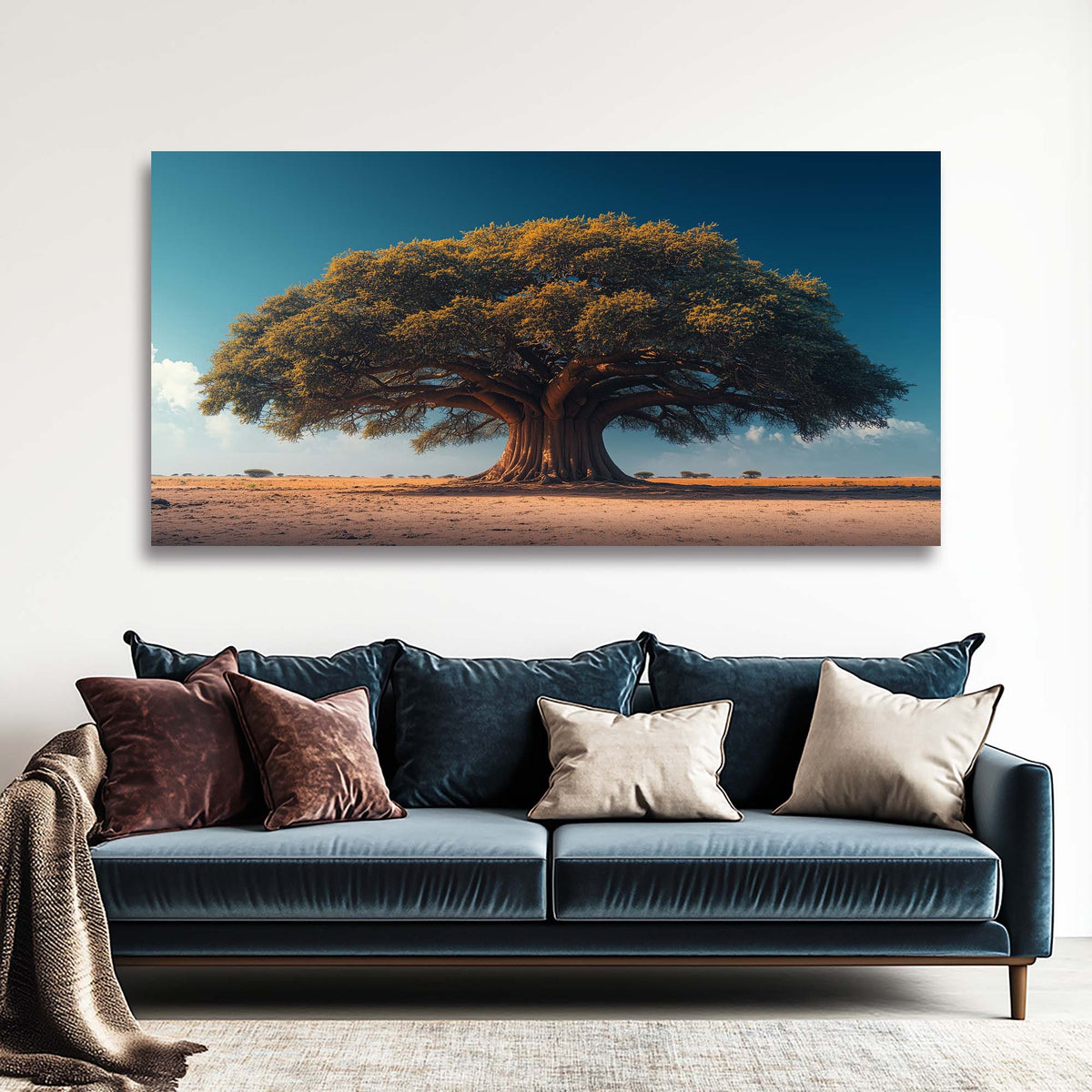 Blue Nature Wall Art Paintings Print Canvas Painting Prints Modern Artwork Office Living Room Over the Couch Bedroom Decor
