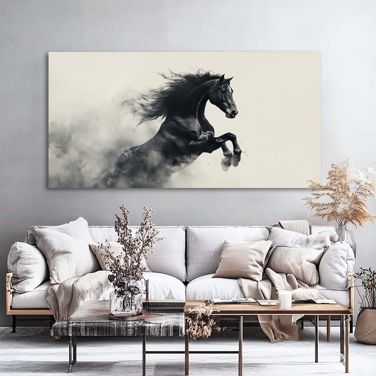 Black Animals Wall Art for Living Room Canvas Painting Prints Art Deco Artwork Office Bedroom Decor