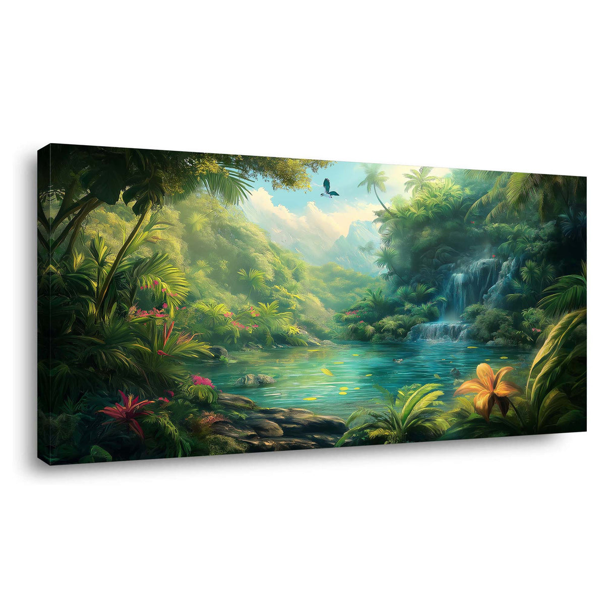 Khaki Tropical Nature Canvas Wall Art for Living Room Prints Artwork Bedroom Office Decor