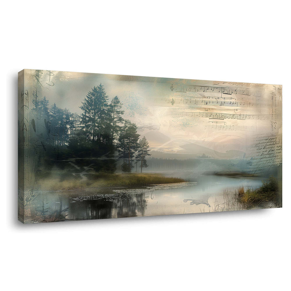 Navy Blue Mysterious Nature Wall Art Canvas Painting Prints Artwor Office Bedroom Living Room Decor