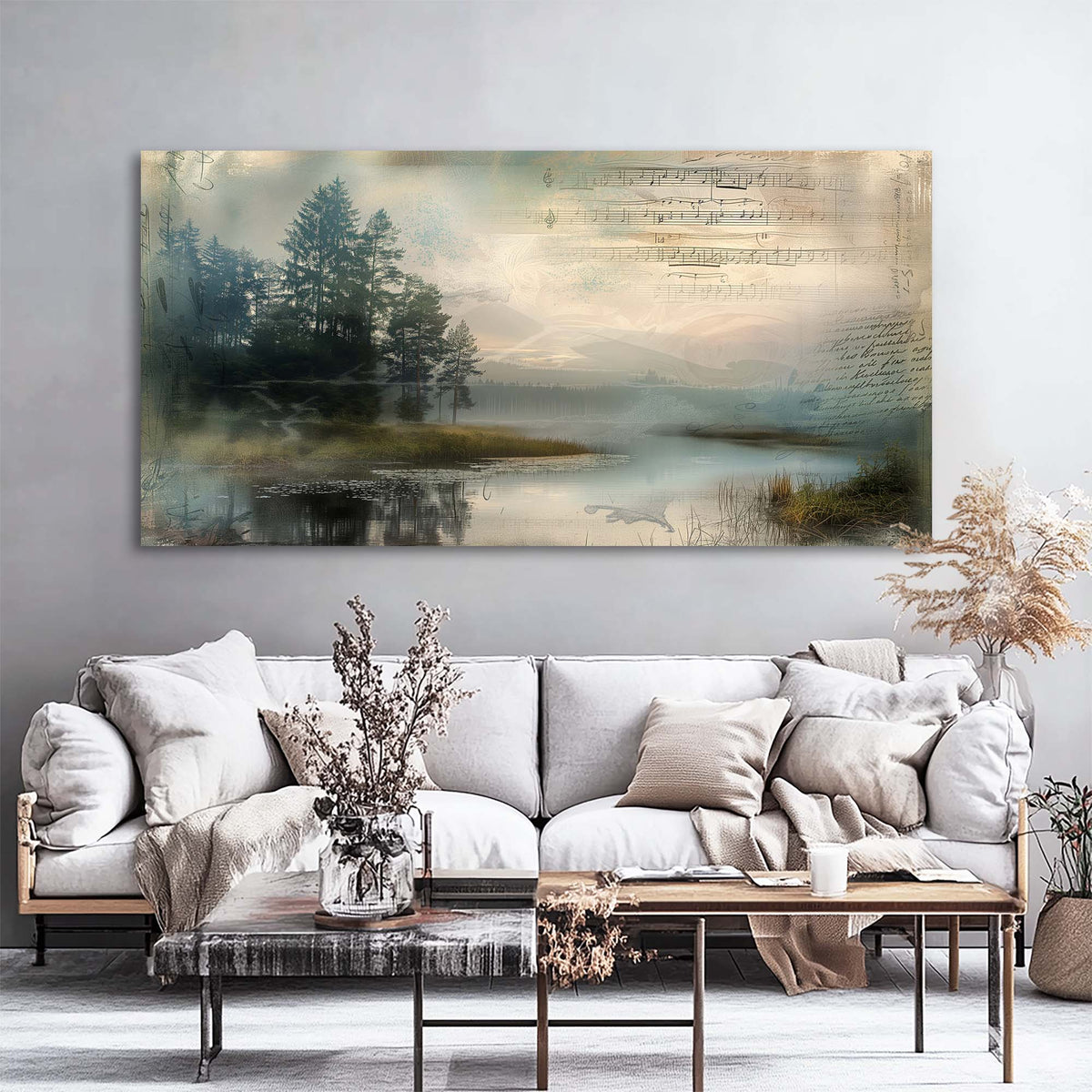 Navy Blue Mysterious Nature Wall Art Canvas Painting Prints Artwor Office Bedroom Living Room Decor