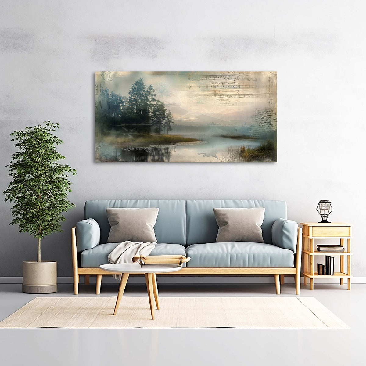 Navy Blue Mysterious Nature Wall Art Canvas Painting Prints Artwor Office Bedroom Living Room Decor