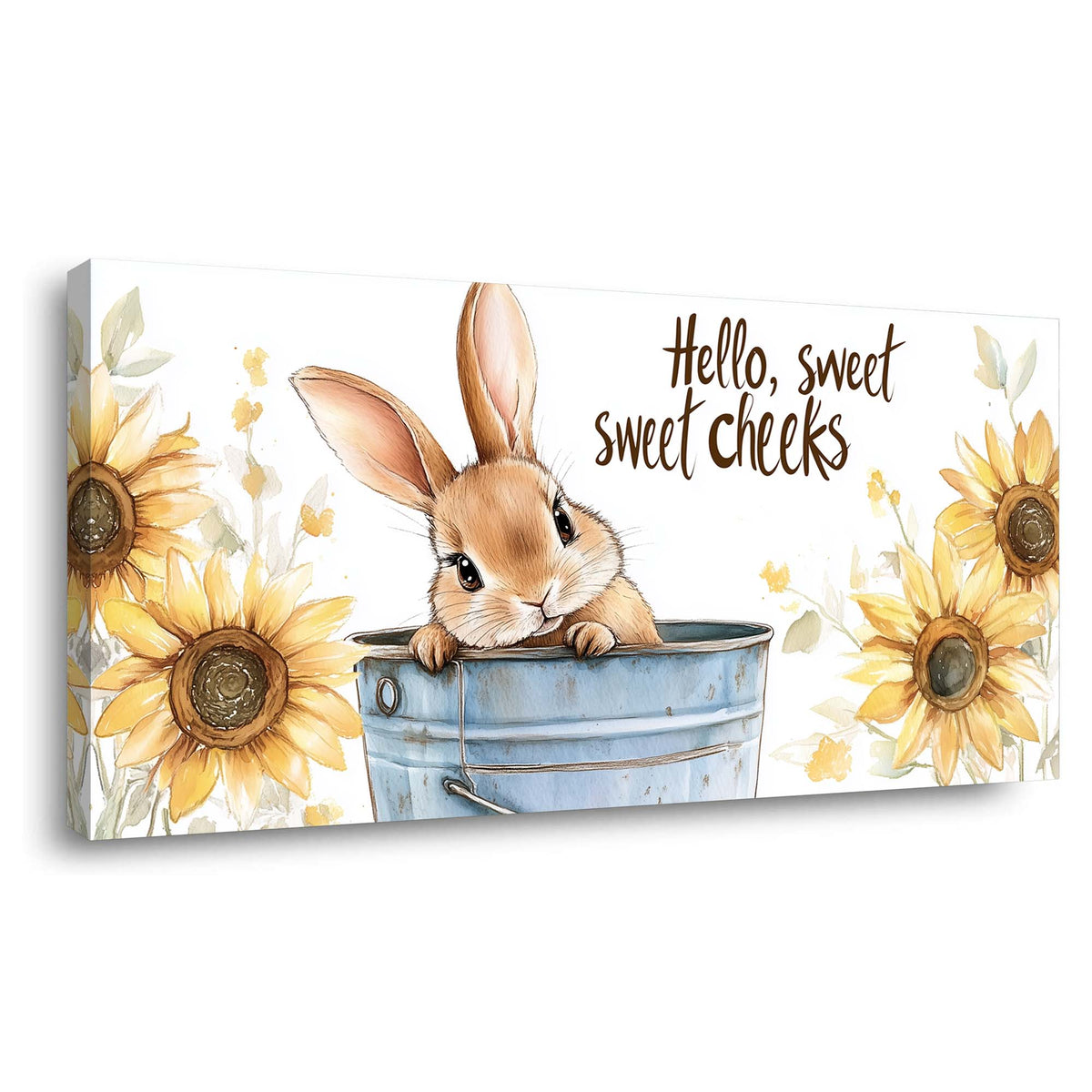 Blue Floral Animals Canvas Wall Art for Living Room Prints Artwork Bedroom Office Decor