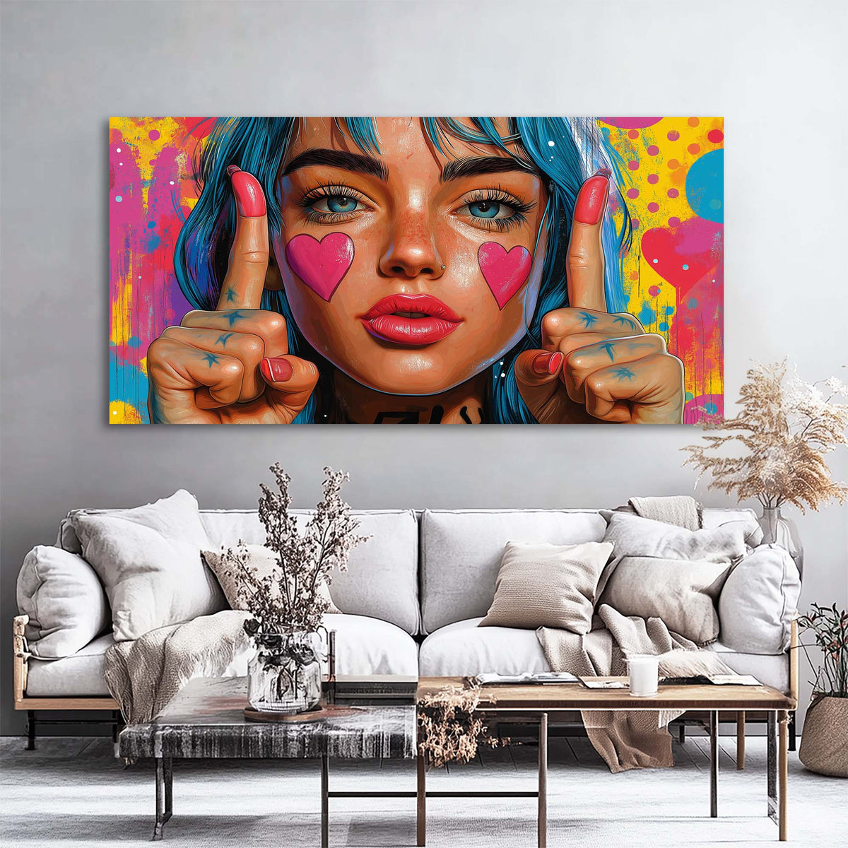 Pink Pretty Abstract Wall Art Art Deco Painting Prints Canvas Artwork Living Room Family Bedroom Office Decor