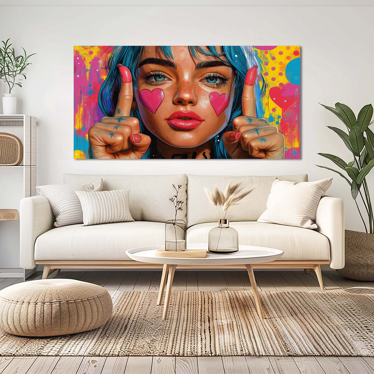 Pink Pretty Abstract Wall Art Art Deco Painting Prints Canvas Artwork Living Room Family Bedroom Office Decor