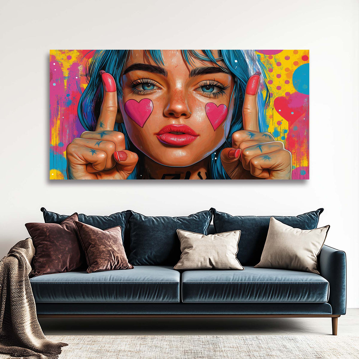 Pink Pretty Abstract Wall Art Art Deco Painting Prints Canvas Artwork Living Room Family Bedroom Office Decor
