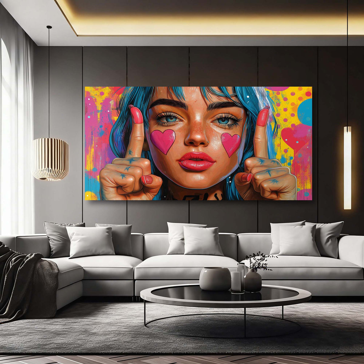 Pink Pretty Abstract Wall Art Art Deco Painting Prints Canvas Artwork Living Room Family Bedroom Office Decor