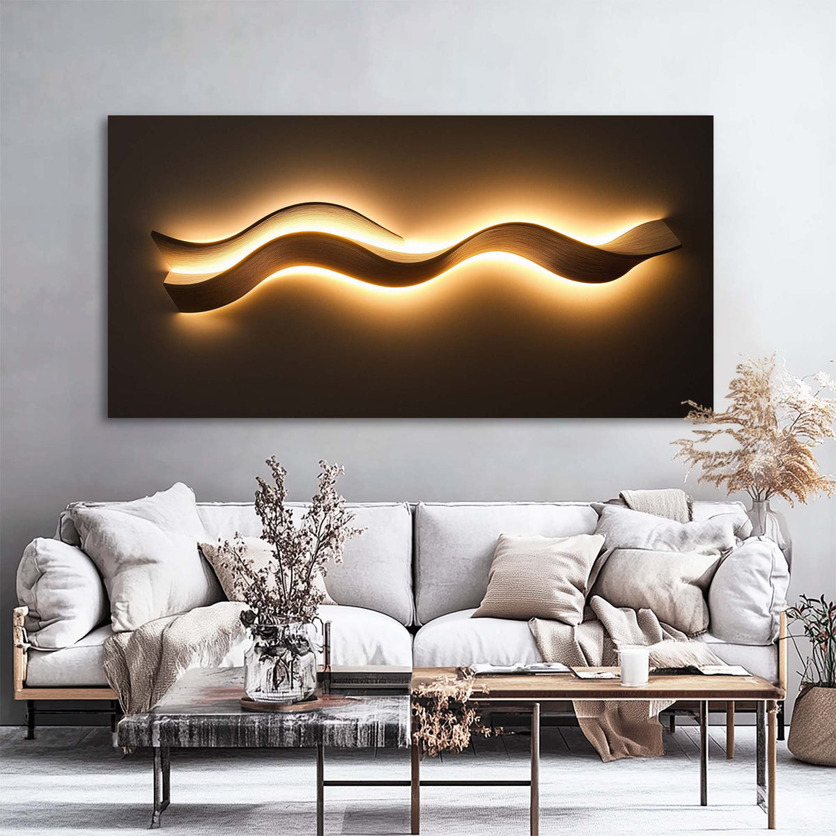 Yellow Abstract Wall Art for Living Room Canvas Painting Prints Art Deco Artwork Office Bedroom Decor