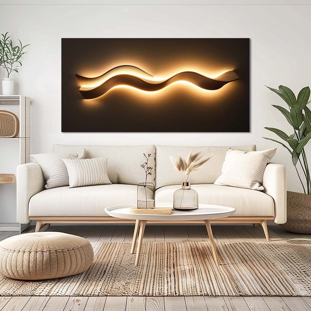Yellow Abstract Wall Art for Living Room Canvas Painting Prints Art Deco Artwork Office Bedroom Decor